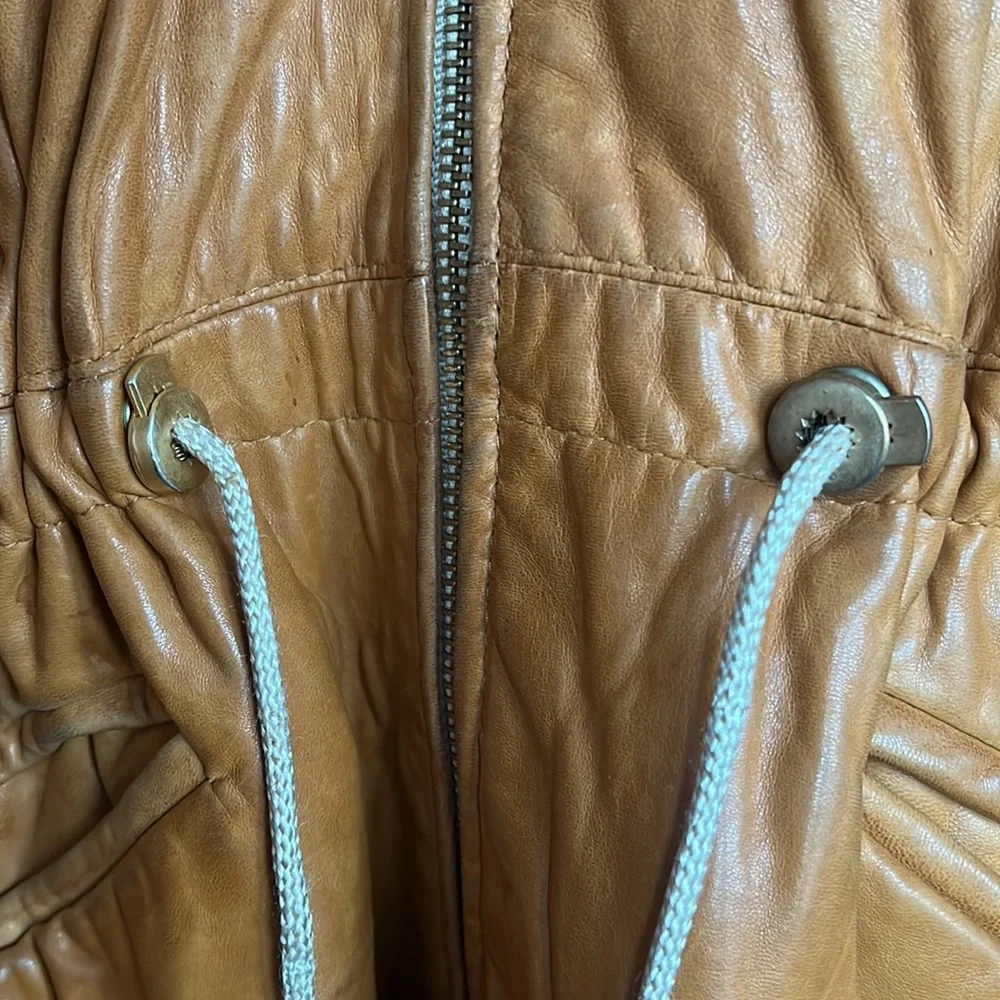 Vintage Damselle New York Brown Leather Jacket. Unisex XS (Wmns M) - Picture 5 of 8